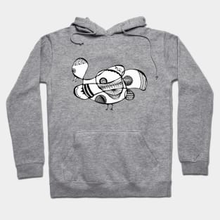 Neurographic Bird Art Hoodie